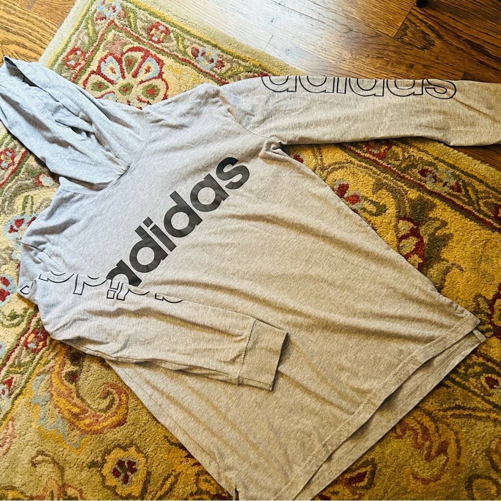Adidas Youth Size Large Long Sleeve T Shirt w/ Hood